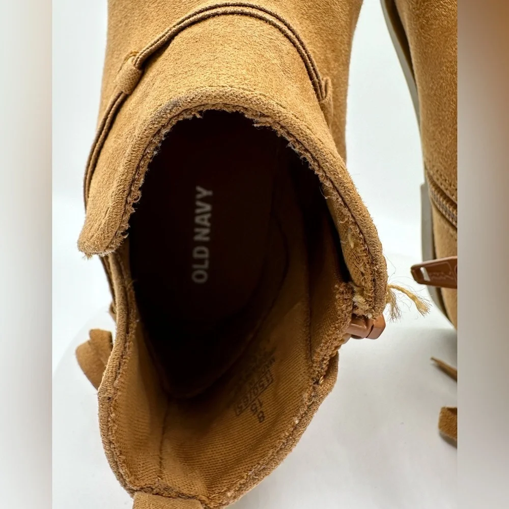 OLD NAVY Vegan Suede Toddler Boots, Size 8
